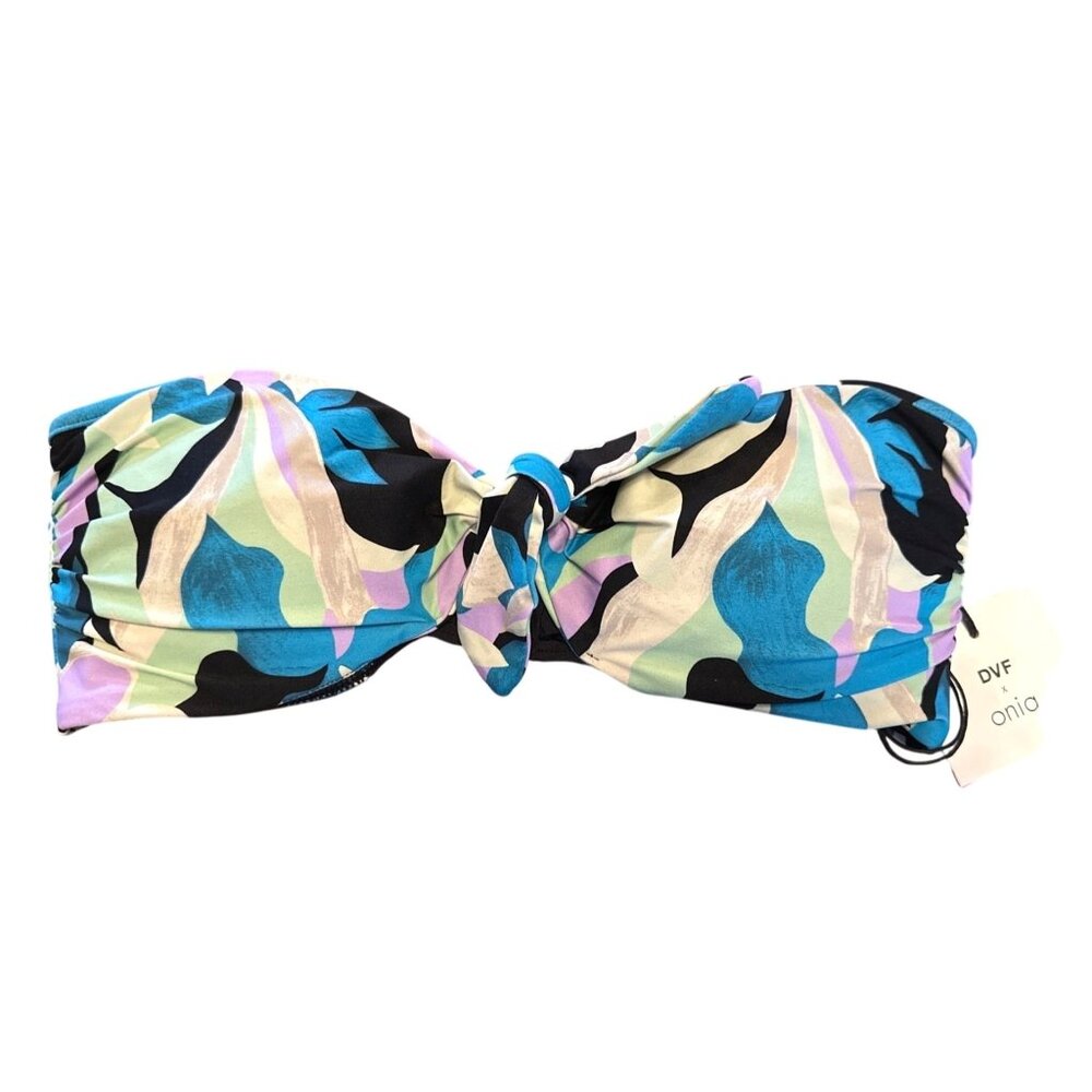 DVF x Onia Madeleine Bandeau Bikini Top Size M Adjustable Back Strap New w Tags